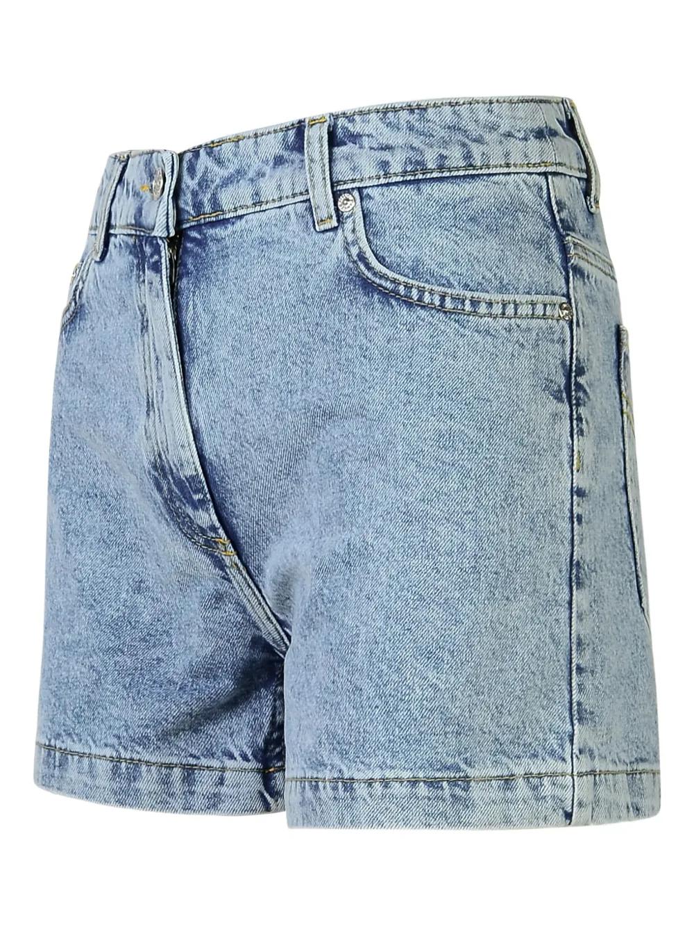 ショートパンツ Moschino Jeans Shorts MOSCHINO JEANS logo-patch stud-embellished Denim Shorts