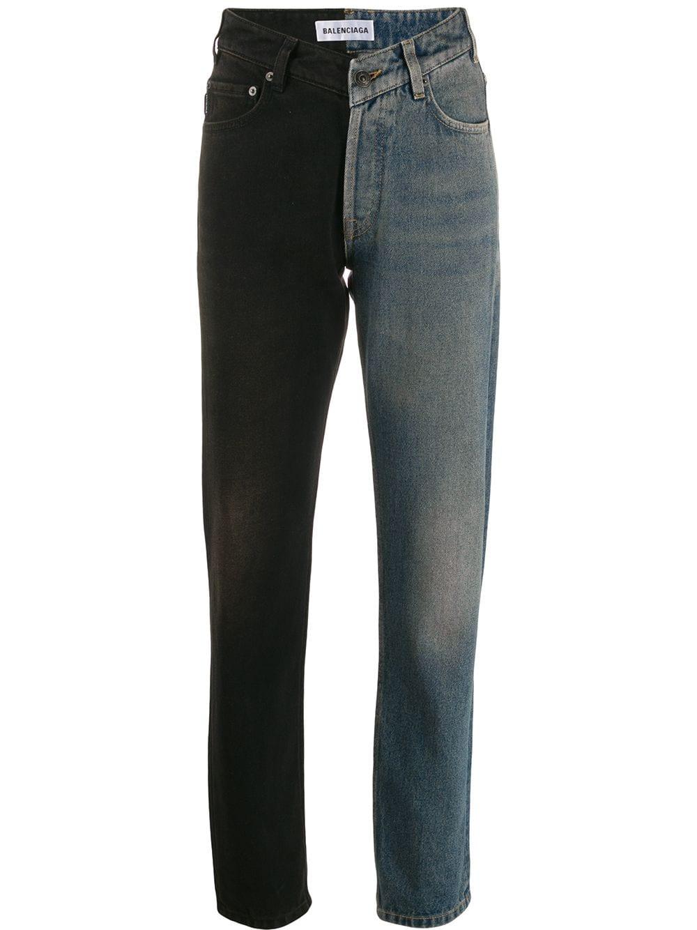 balenciaga two tone jeans