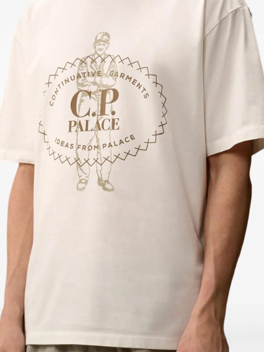 Palace X C.P. Company Short-Sleeved T-Shirt in Natural for Men | Lyst