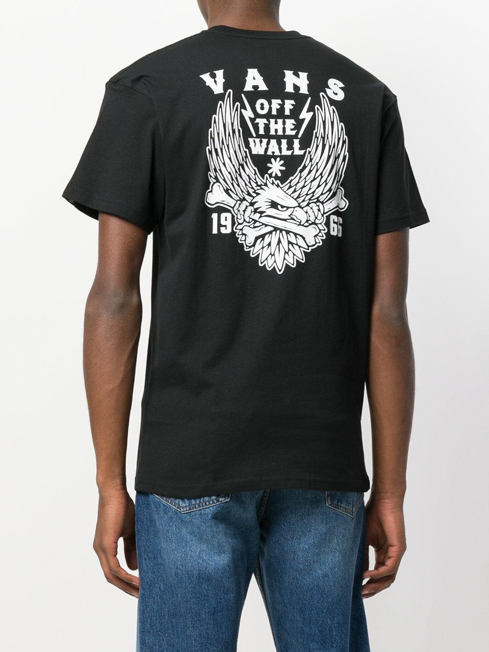 Vans Cotton Eagle Bones Logo T-shirt in Black for Men | Lyst