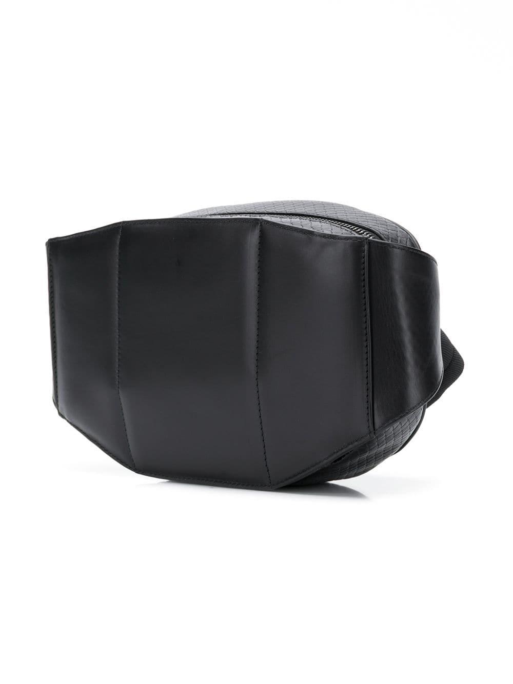 Bottega Veneta Leather Colour Blocked Belt Bag in Black for Men | Lyst