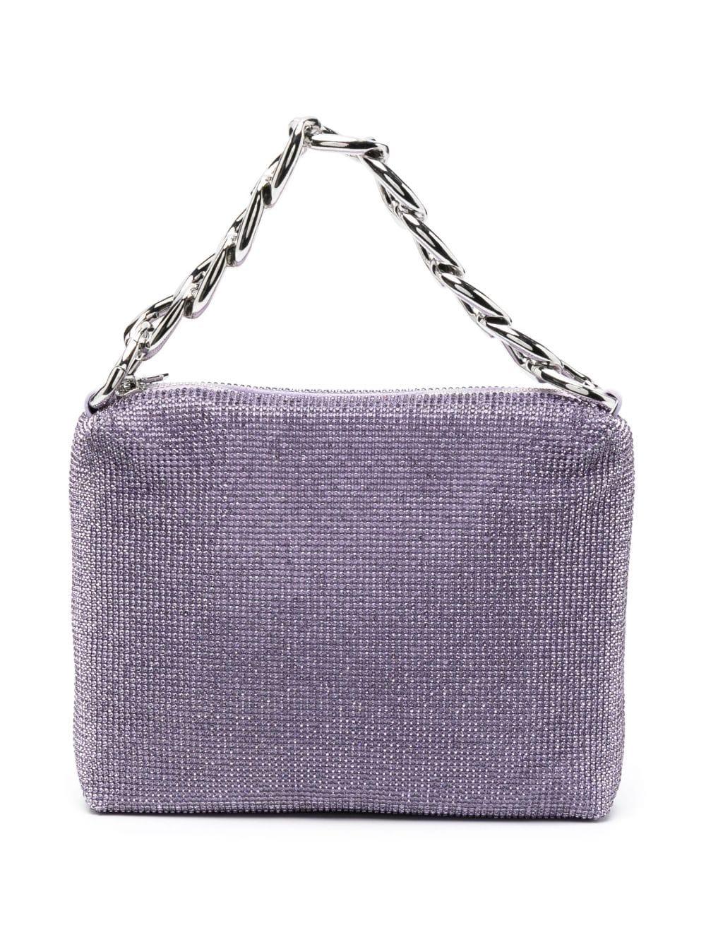 Patrizia Pepe Maxichain Rhinestone-embellished Tote Bag in Purple