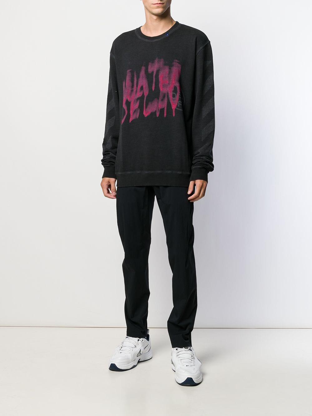 Off-White c/o Virgil Abloh Water Delay Sweatshirt in Black for Men