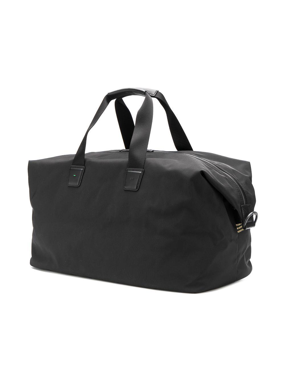 BOSS by HUGO BOSS Travel Bag In Material Blend With Leather-look Logo:  'pixel_holdall' in Black for Men | Lyst