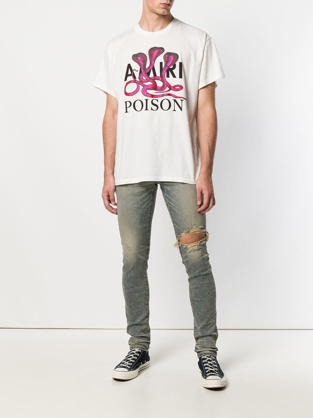 Amiri Snake Poison Tee in White for Men | Lyst