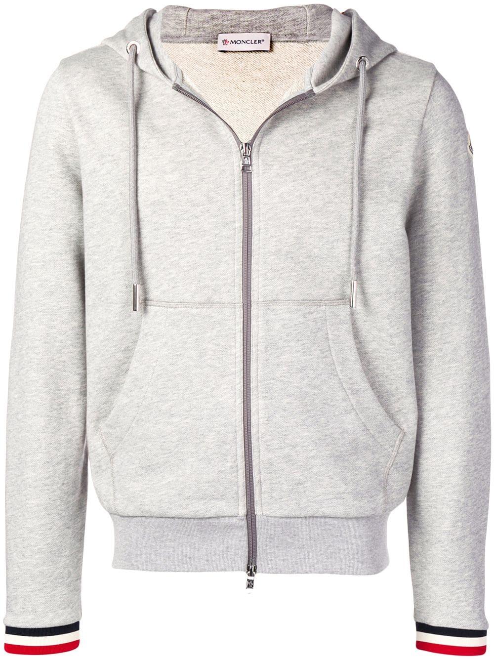 moncler striped zip jacket