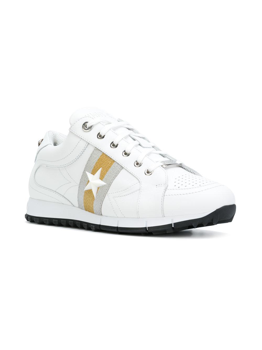 Jimmy Choo Leather Rafi Sneakers in White for Men | Lyst