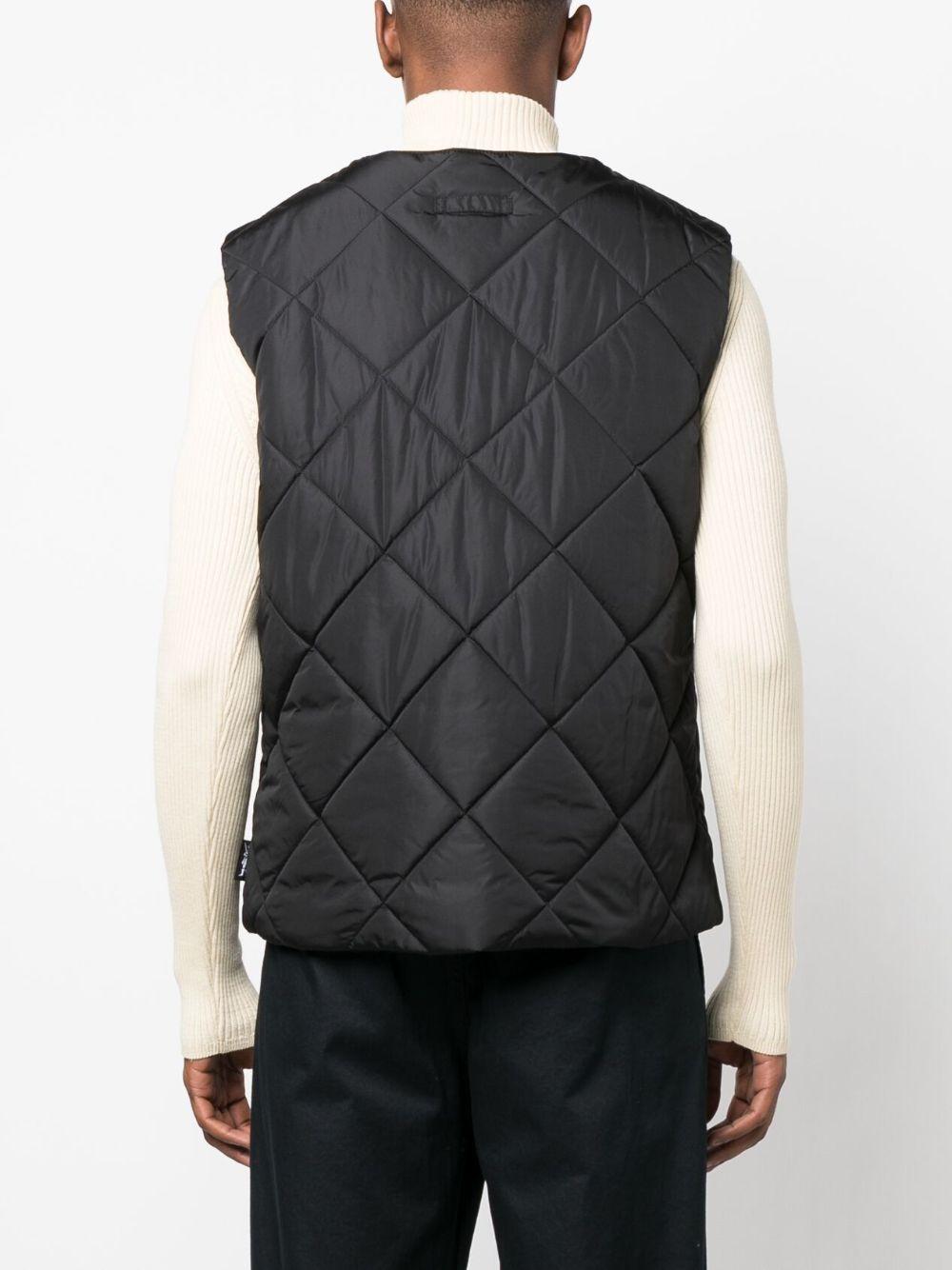 Mackintosh Diamond-quilted Button-down Gilet in Black for Men | Lyst