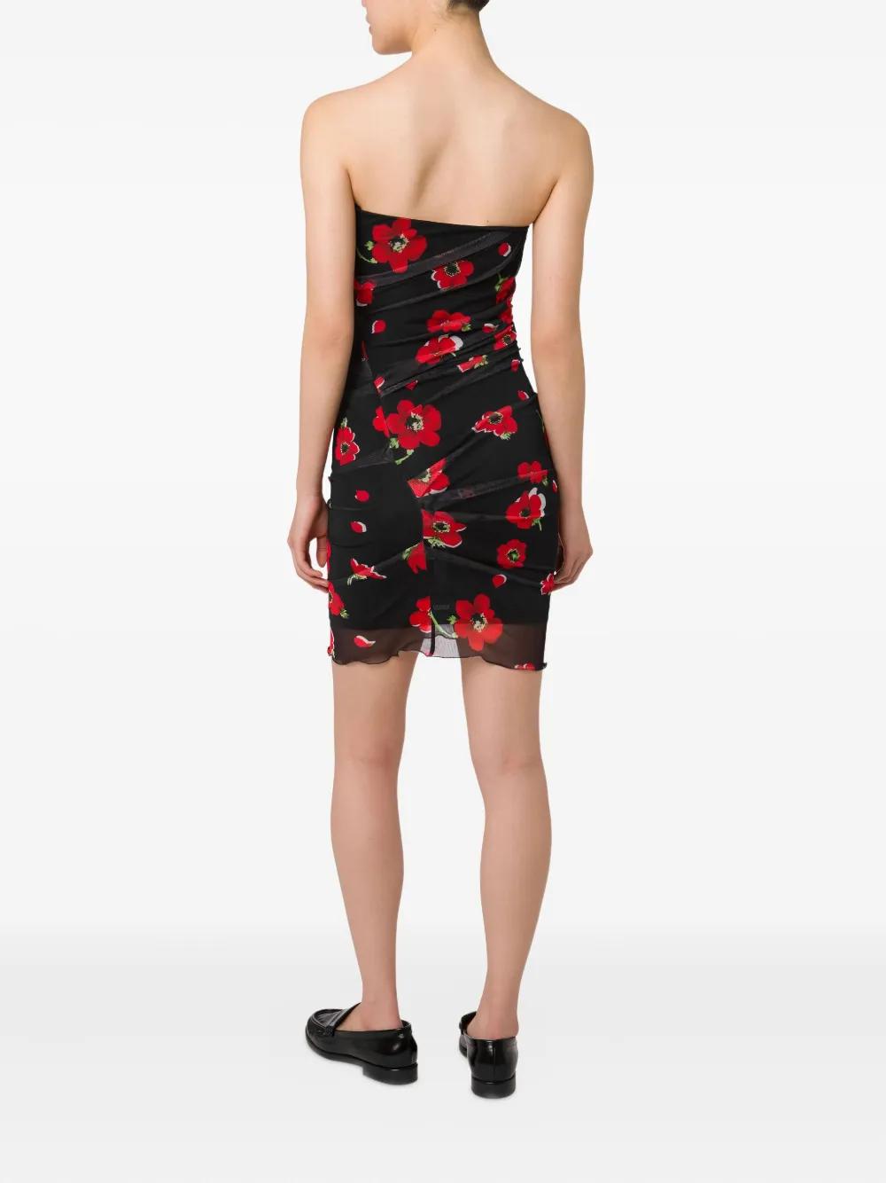 オールインワン・サロペット Moschino Strapless Mini Dress With 'Fiocco' Detail Moschino Strapless Dresses for Women | Lyst