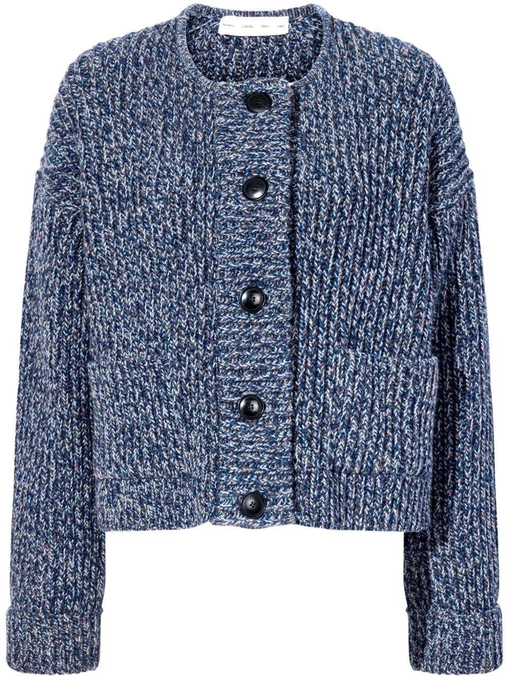 Proenza Schouler 新品　ニットカーディガン Proenza Schouler Sofia Cardigan In Eco Cashmere - Black | Proenza
