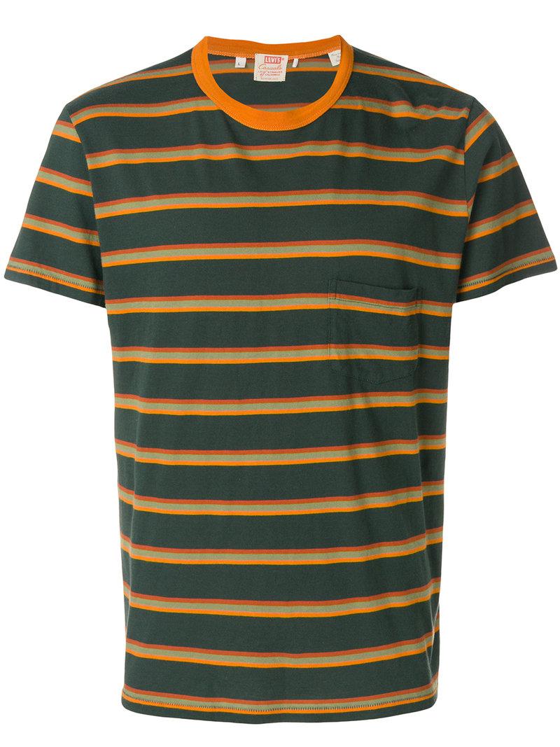 Levi's 1960s Striped T-shirt in Green for Men | Lyst