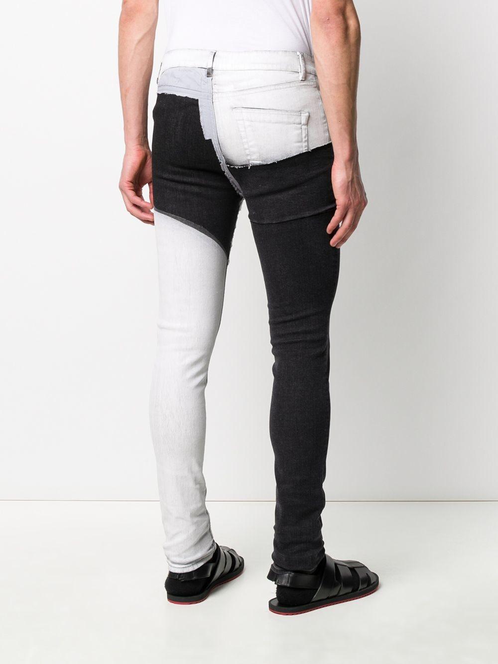 Rick Owens Drkshdw Denim Wax Patchwork Skinny Jeans in White for Men Lyst