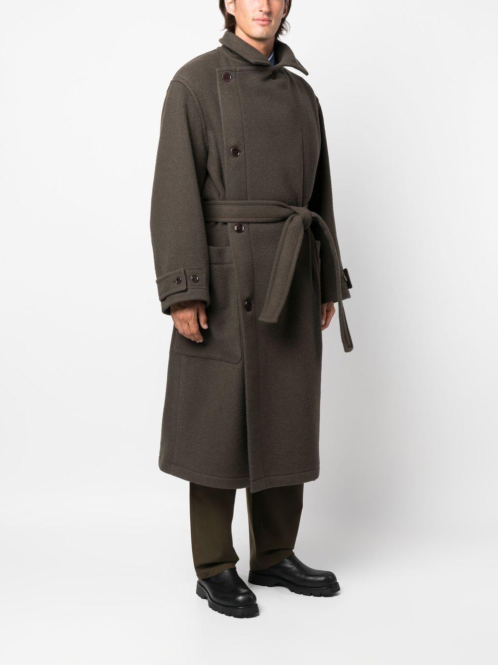 Lemaire Belted Wool Wrap Coat in Black for Men | Lyst Australia Lemaire Belted Wool Wrap Coat in Black for Men | Lyst Australia