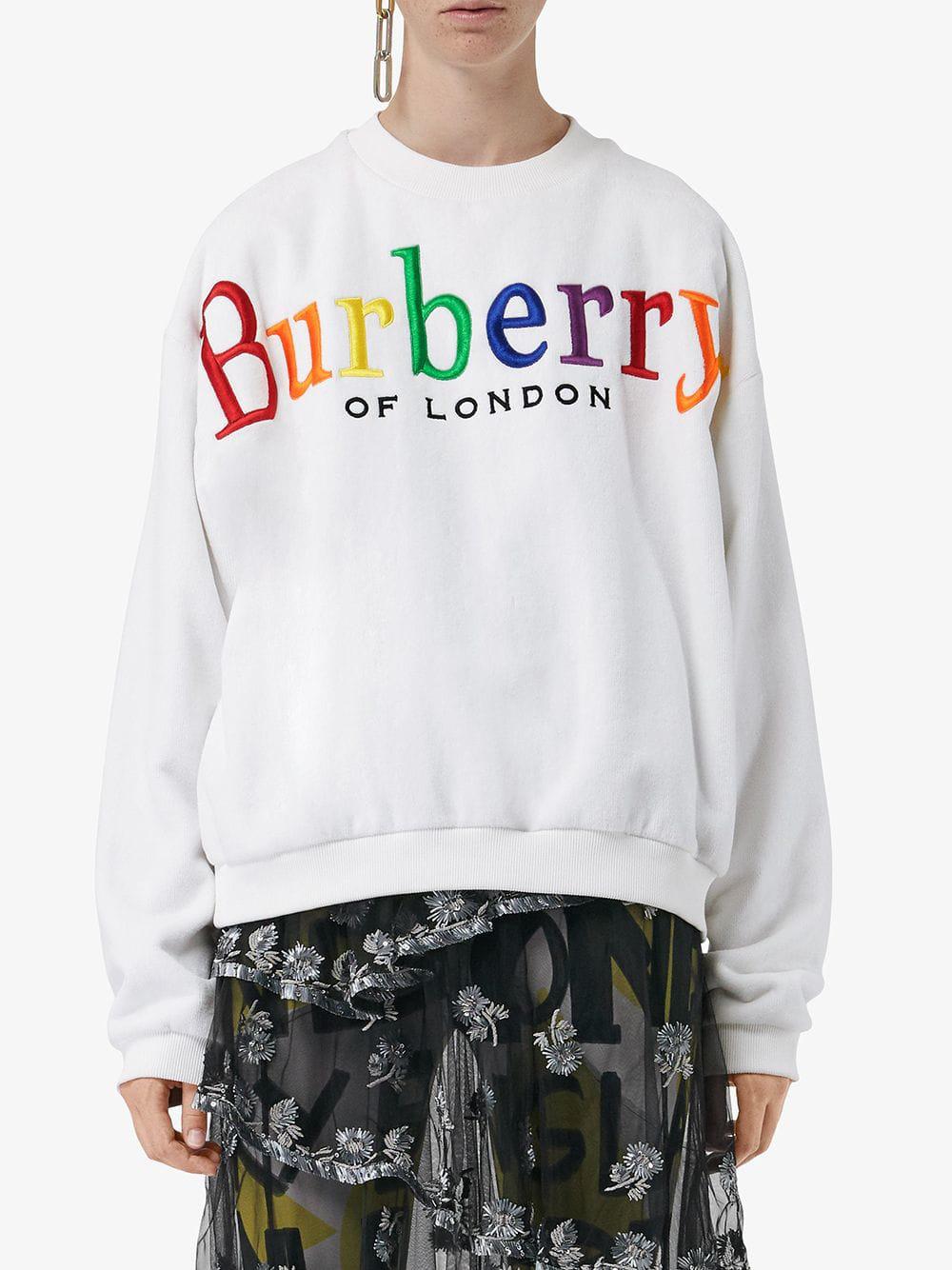 burberry towelling sweatshirt