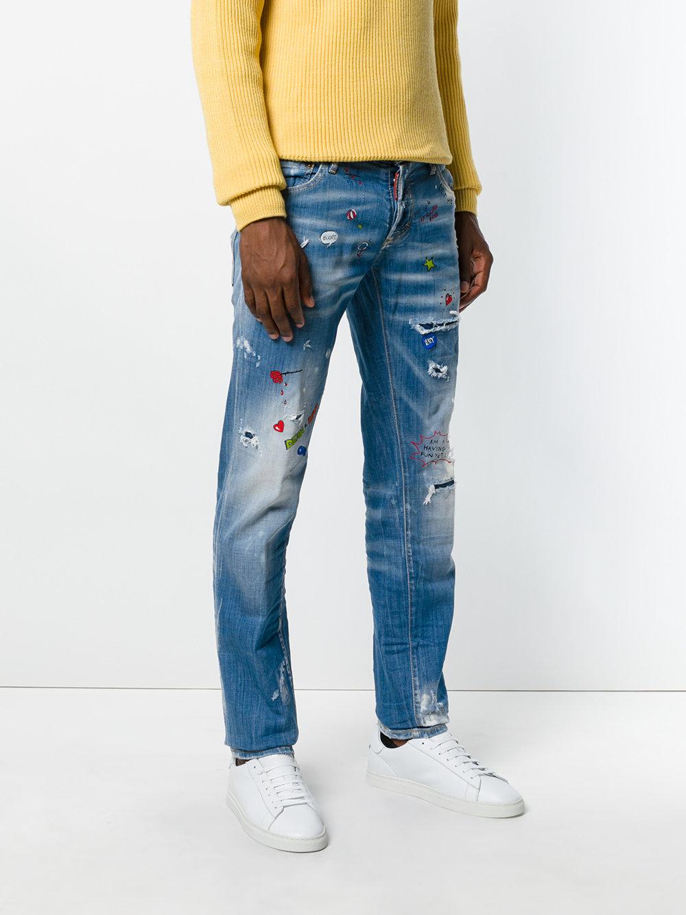 dsquared graffiti jeans