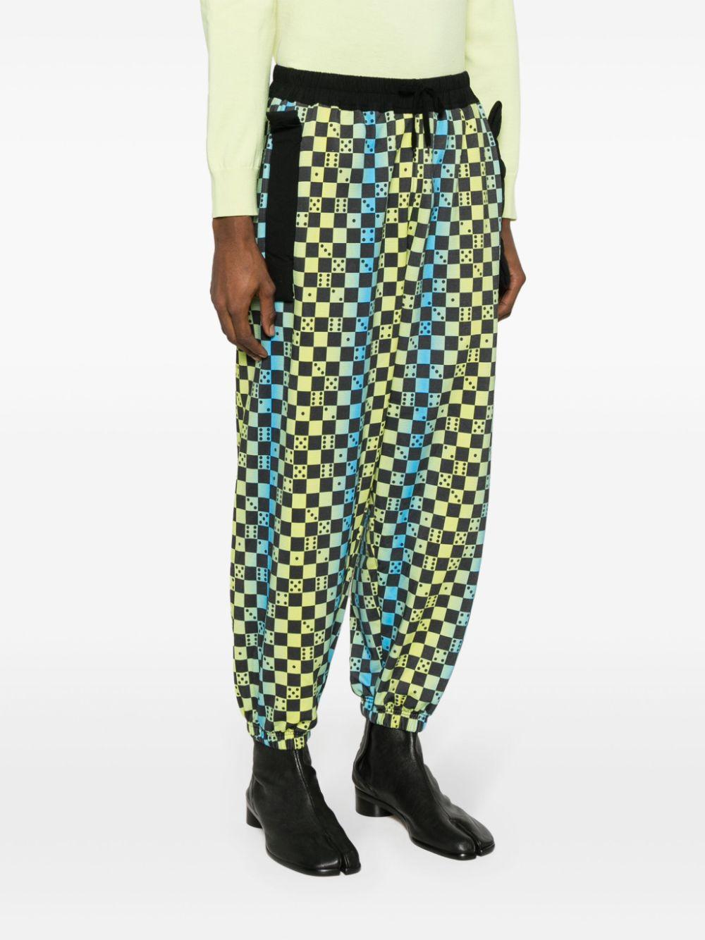 Bernhard Willhelm Check-print Track Pants in Blue | Lyst