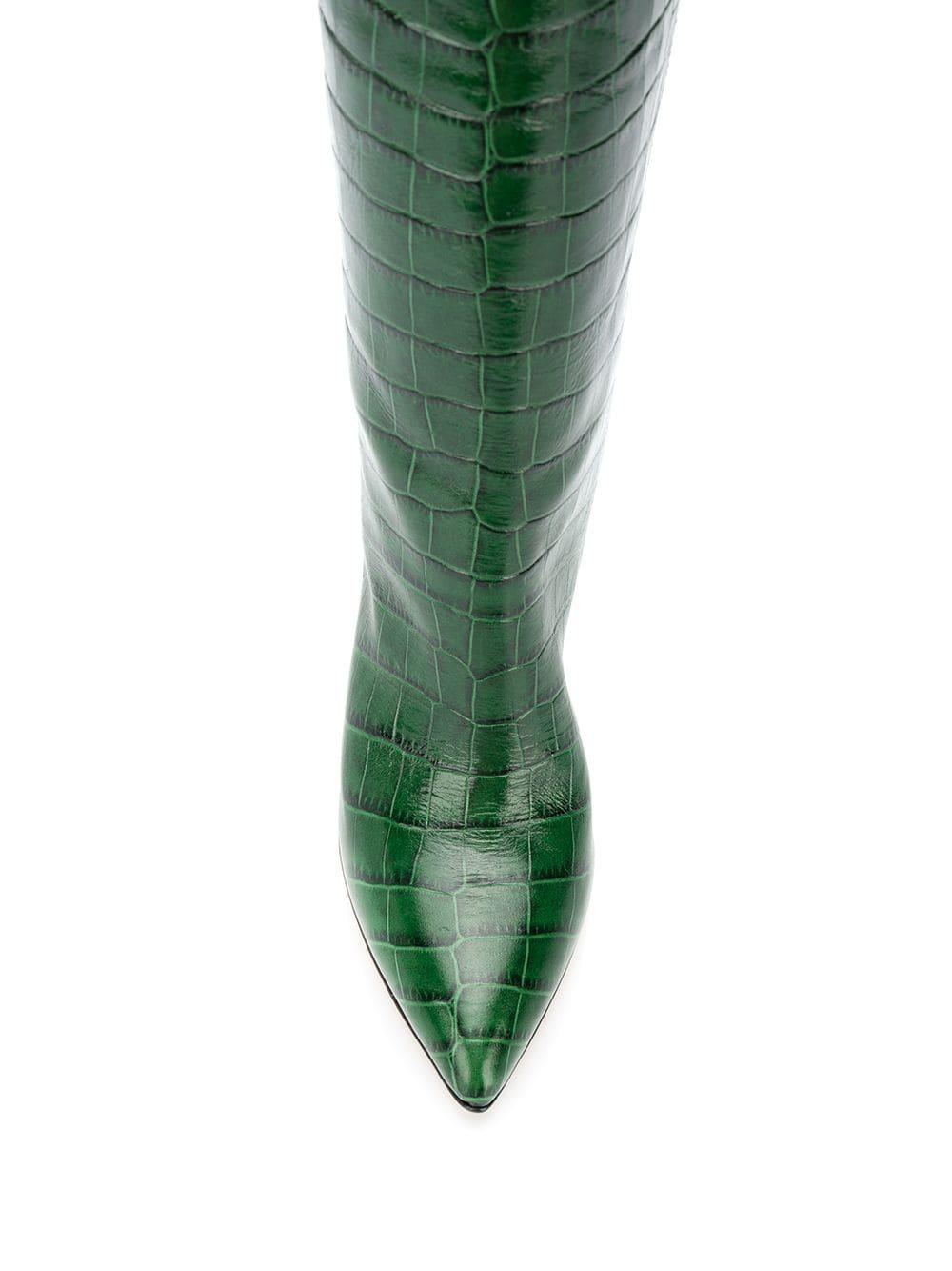 green croc knee high boots