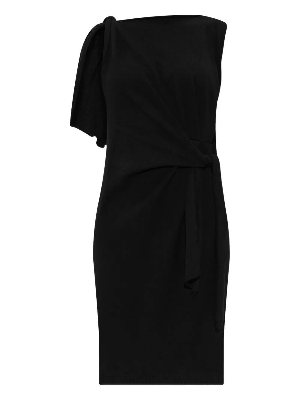 ワンピース MOSCHINO COUTURE Woman Dress Black 04070424 1555 MOSCHINO - KNIT DRESS WITH LOGO - Eleonora Bonucci