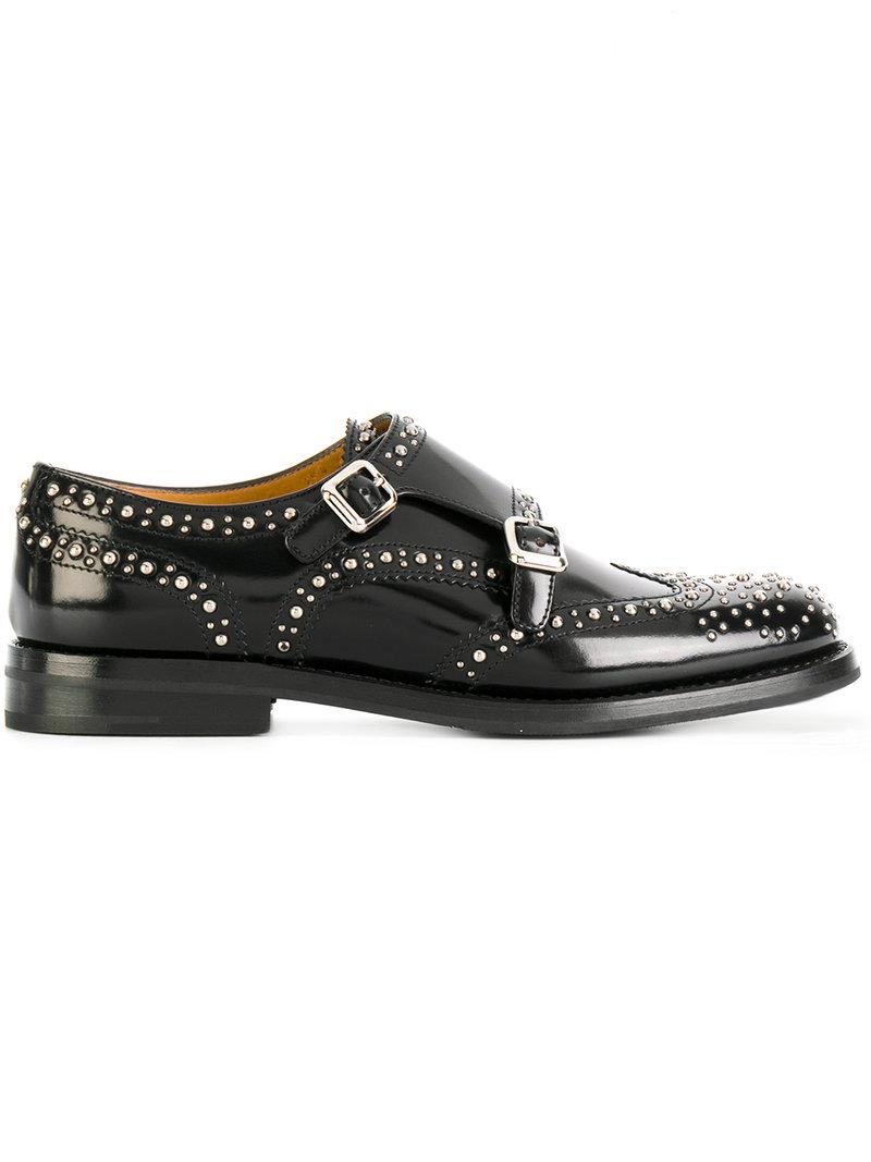 Lyst - Church'S Studded Monk Shoes in Black for Men