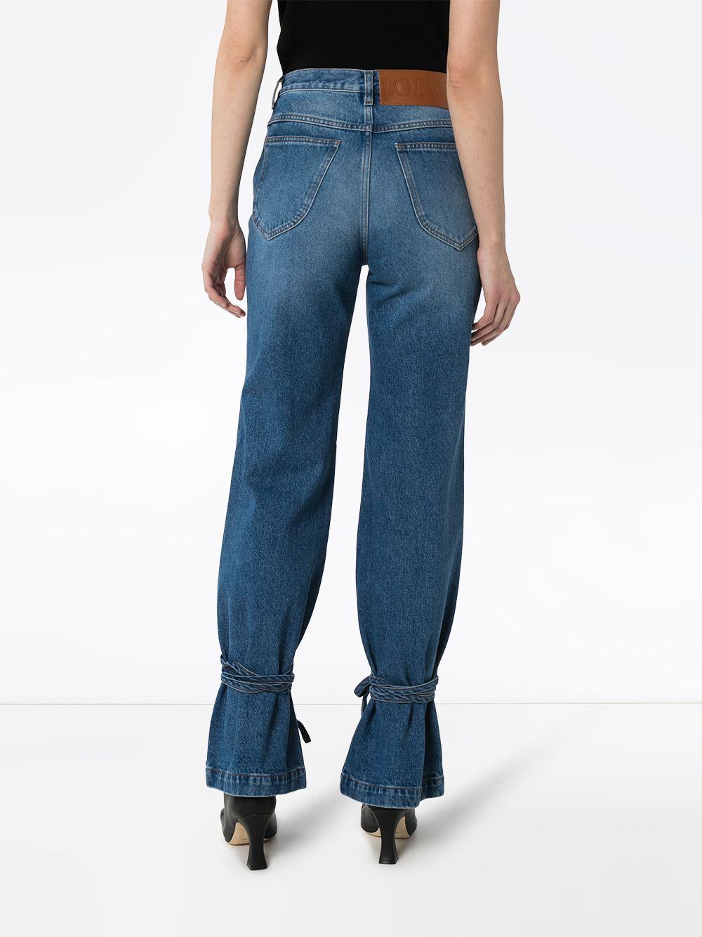 Loewe Denim High Waist Ankle Tie Jeans 
