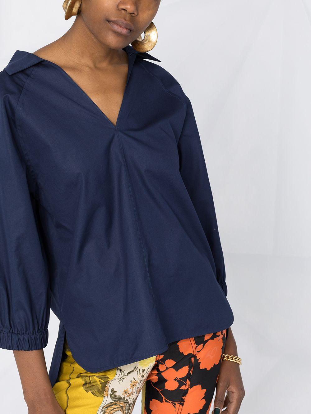 camicia con maniche a sbuffo