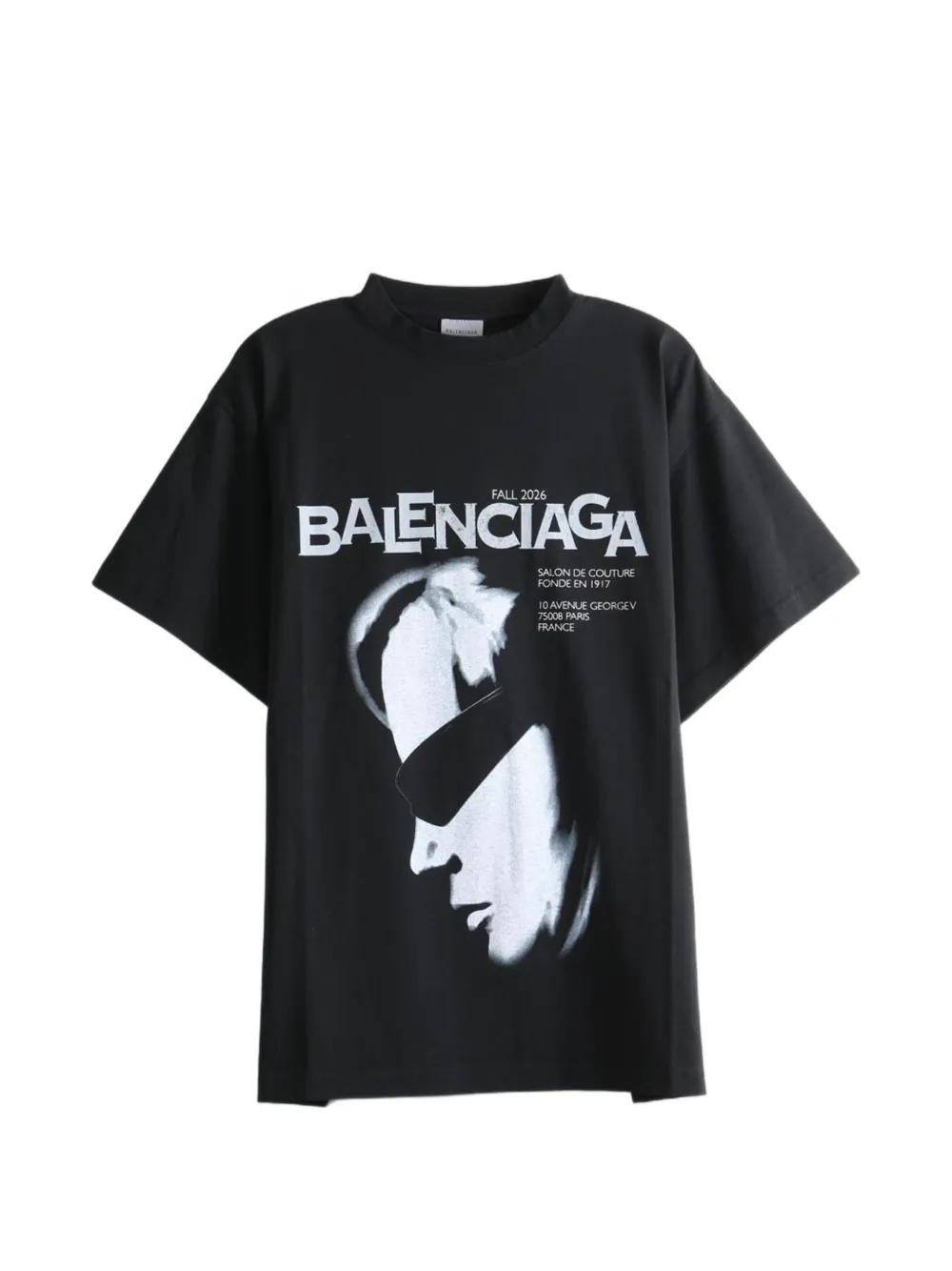 BALENCIAGA Tシャツ 黒 PARIS FRANCE Balenciaga Paris Tropical T 