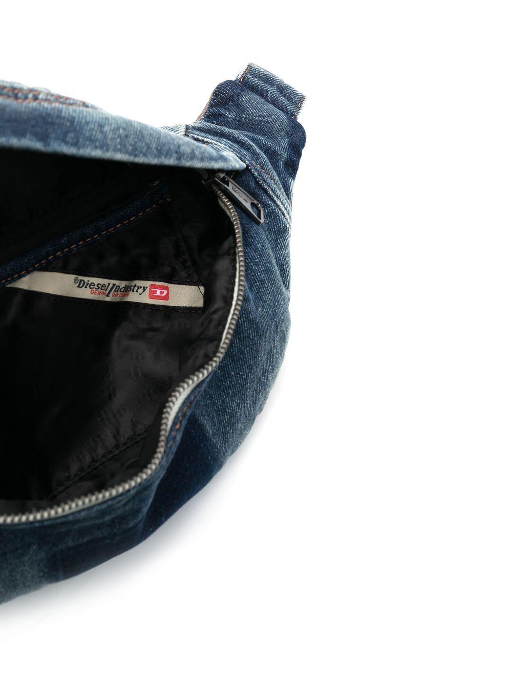 DIESEL Zip-up Denim Belt Bag in Blue for Men | Lyst