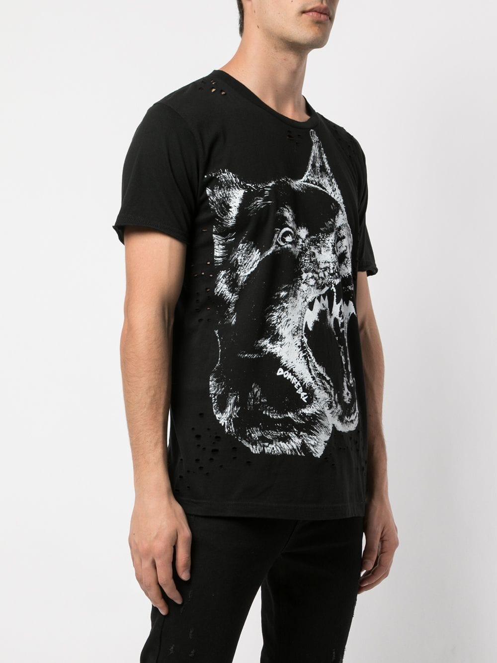 DOMREBEL Cotton Dogg Print T-shirt in Black for Men - Lyst