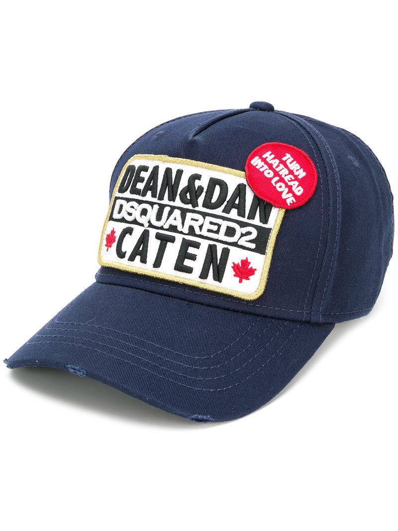 DSquared² Cotton Dean And Dan Caten Baseball Cap in Blue for Men | Lyst