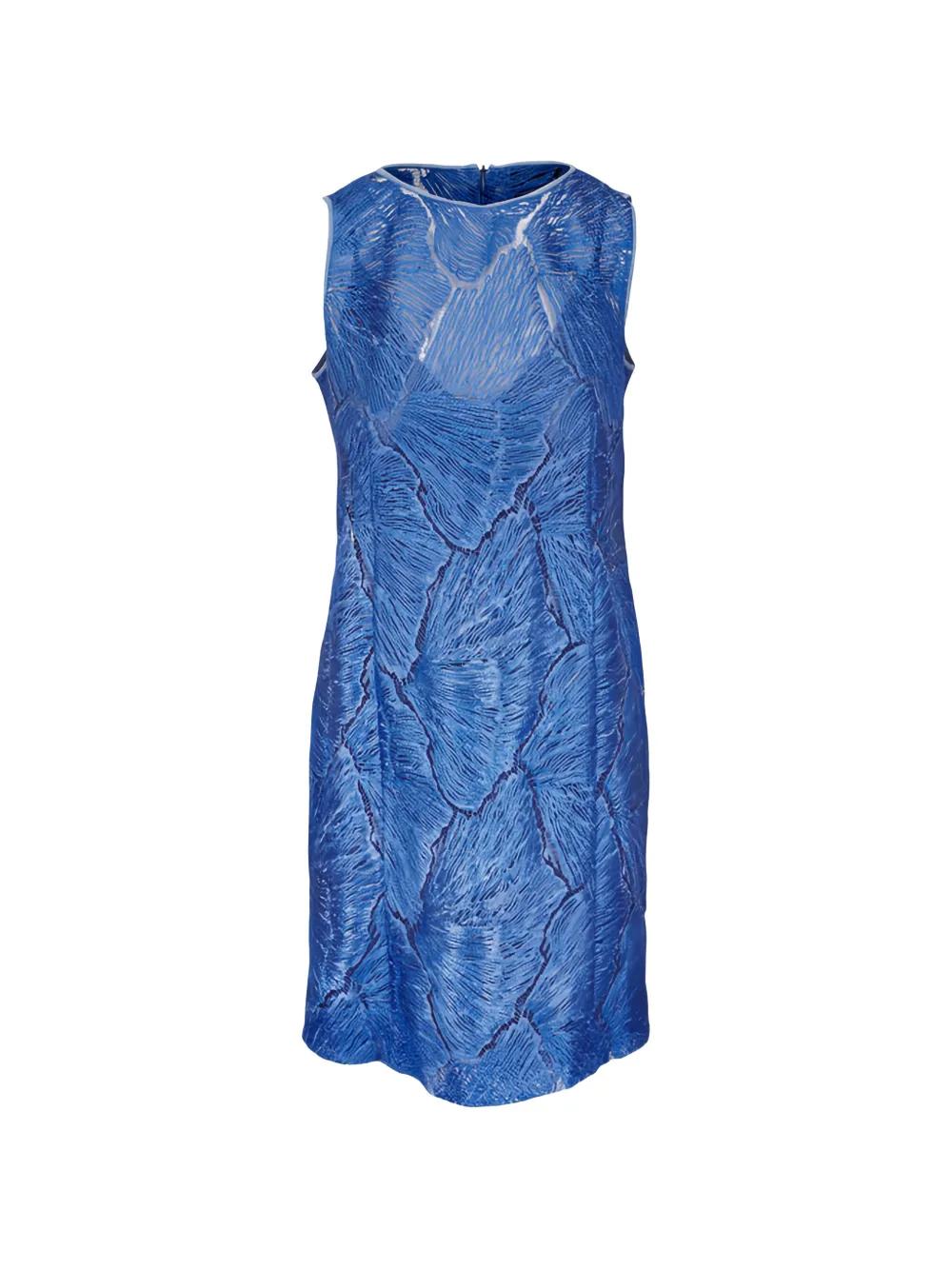 Akris Lace Mini Dress in Blue | Lyst