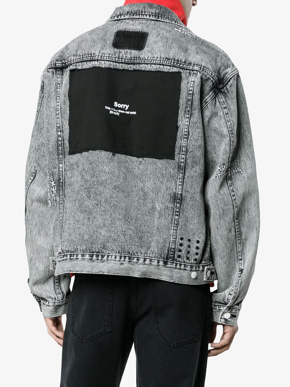 Ksubi Oh G Grey Acid Wash Denim Jacket in Gray for Men Lyst