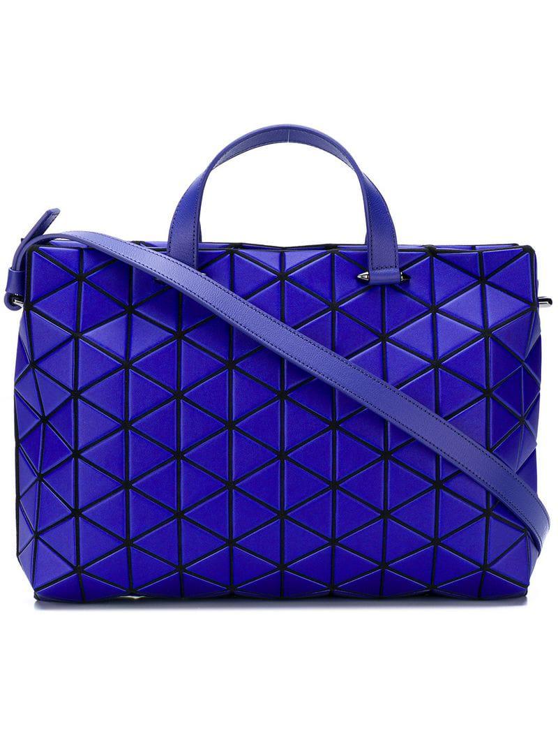 Bao Bao Issey Miyake Tonneau Matte Boston Bag in Blue | Lyst