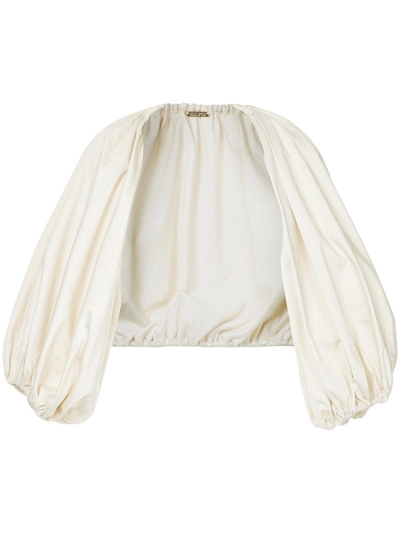 Cult Gaia Bishop Sleeve Bolero in White | Lyst