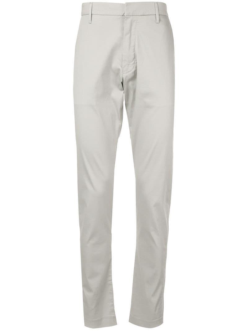 Lyst - Emporio Armani Slim-fit Chinos in Gray for Men