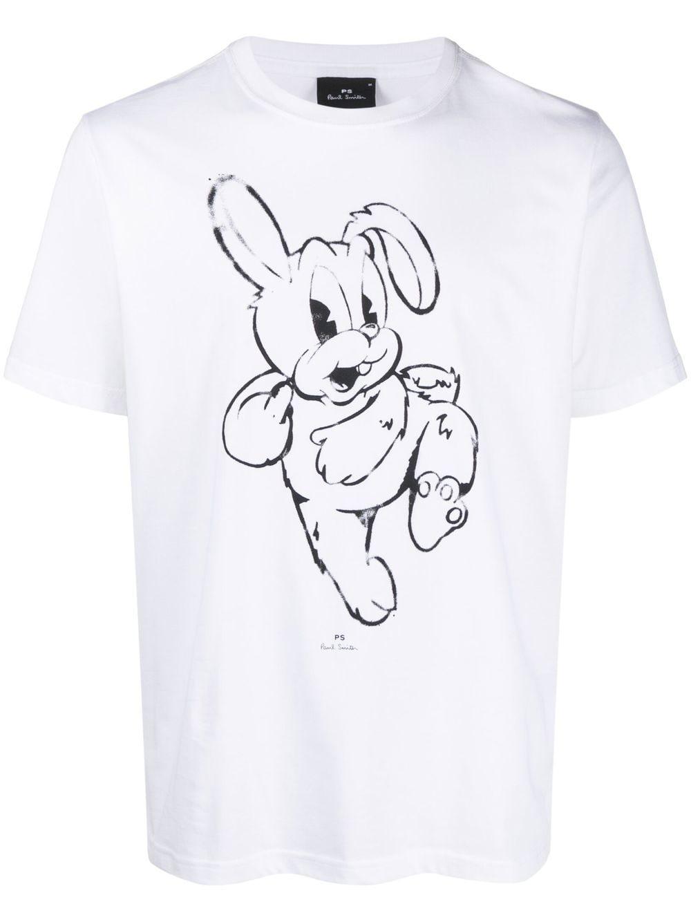 PS by Paul Smith Rabbit-print Graphic T-shirt in White for Men | Lyst