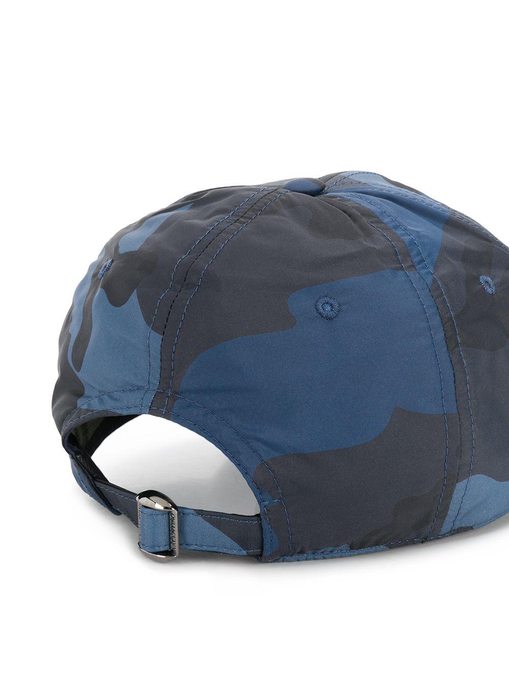 Valentino Camouflage Print Baseball Cap 