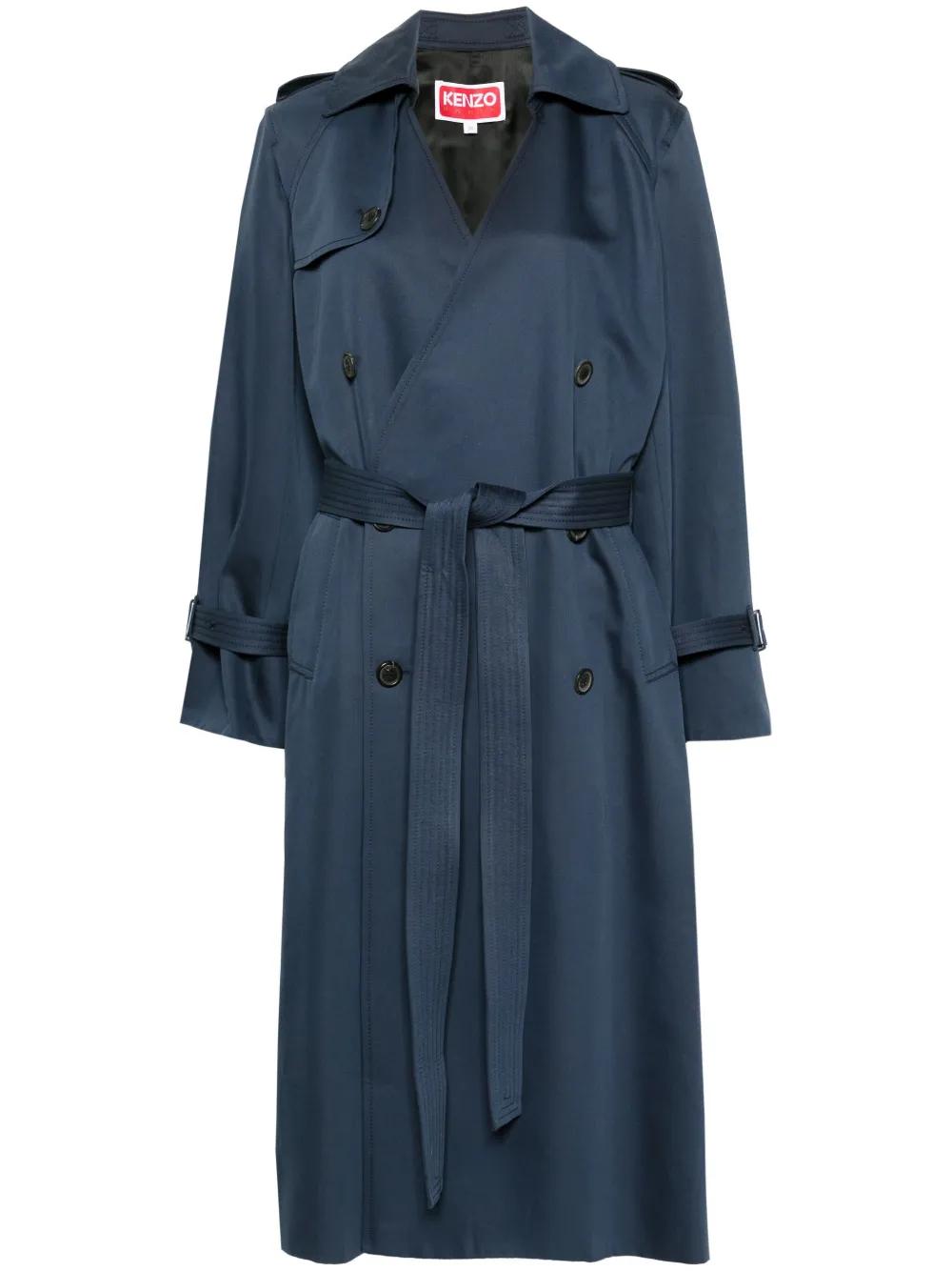 kenzo-blue-Trench-Doppiopetto-