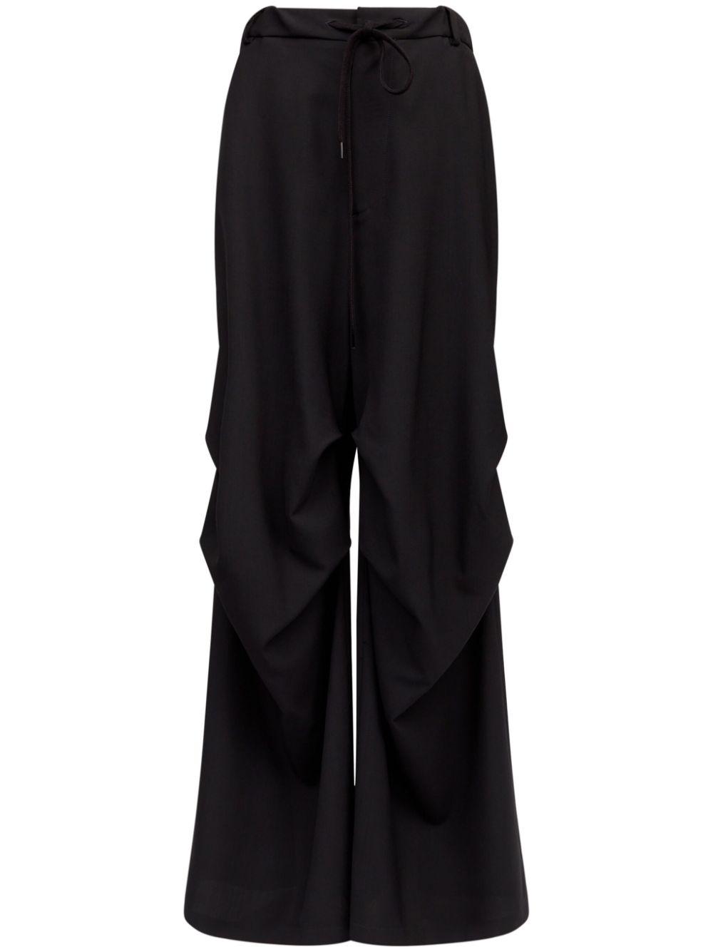 MM6 by Maison Martin Margiela レディース ブラック フレアパンツ 