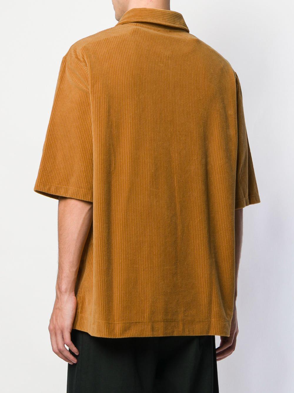 Our Legacy Corduroy Polo Shirt in Yellow for Men Lyst