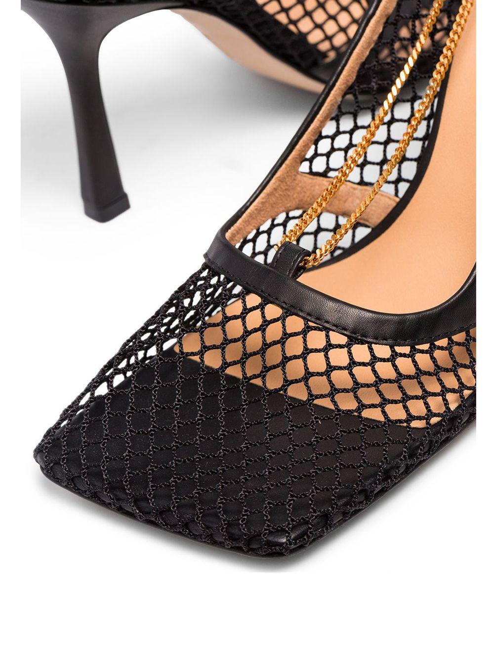 Bottega Embellished Leathertrimmed Mesh Pumps in Black Lyst