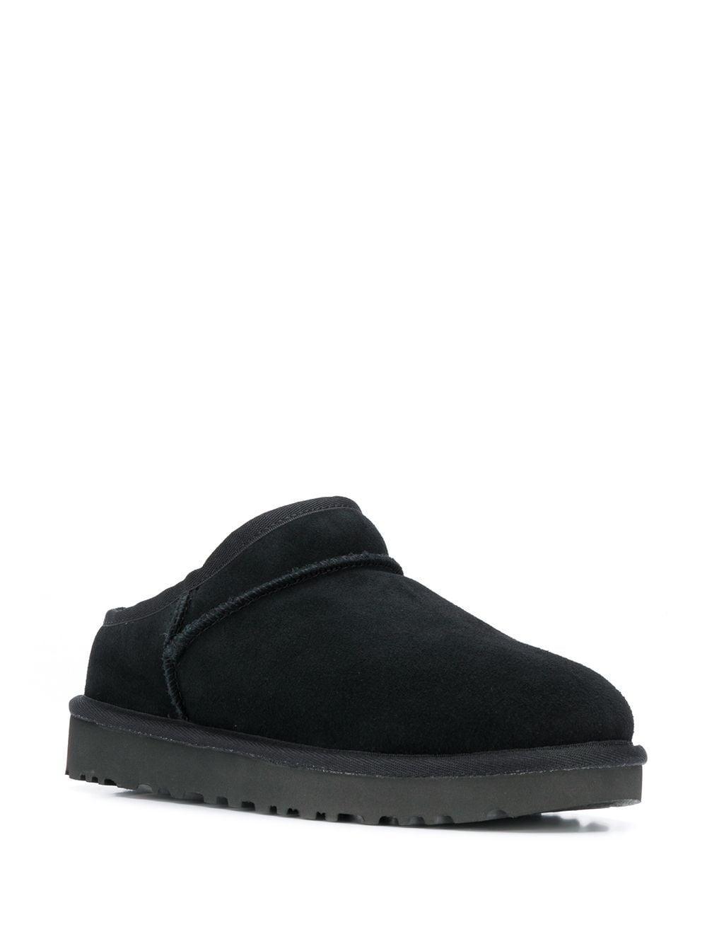 UGG Leather Classic Slippers in Black - Lyst