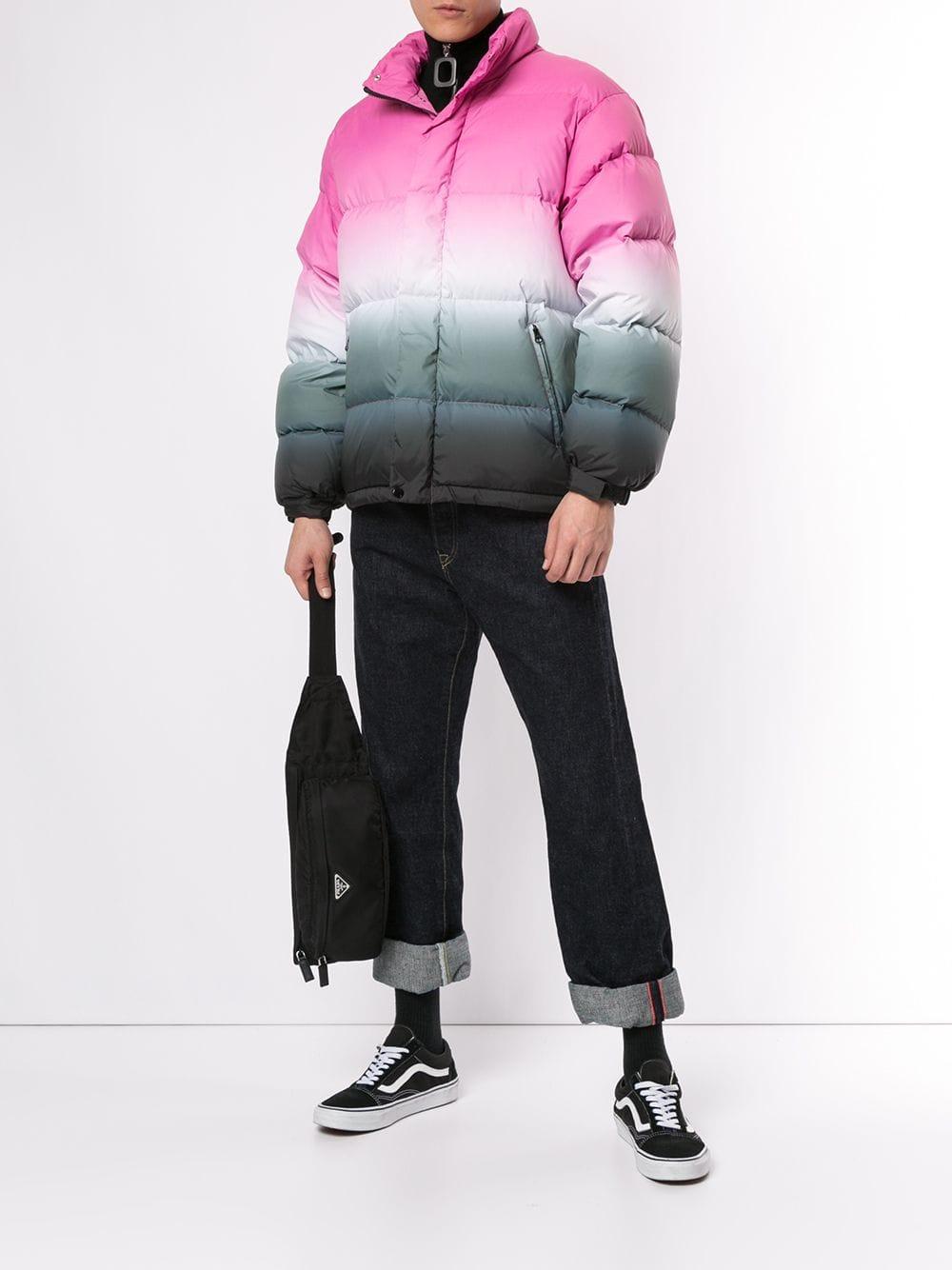 Supreme Gradient Puffer Jacket in Pink for Men | Lyst