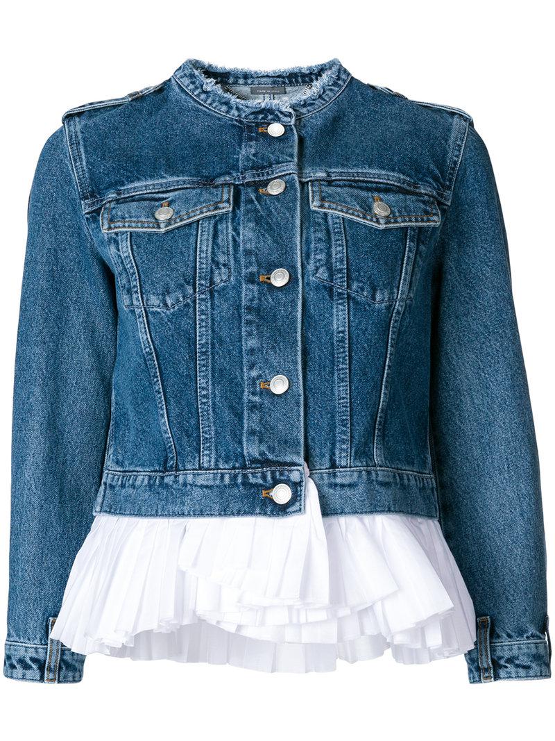 alexander mcqueen peplum denim jacket