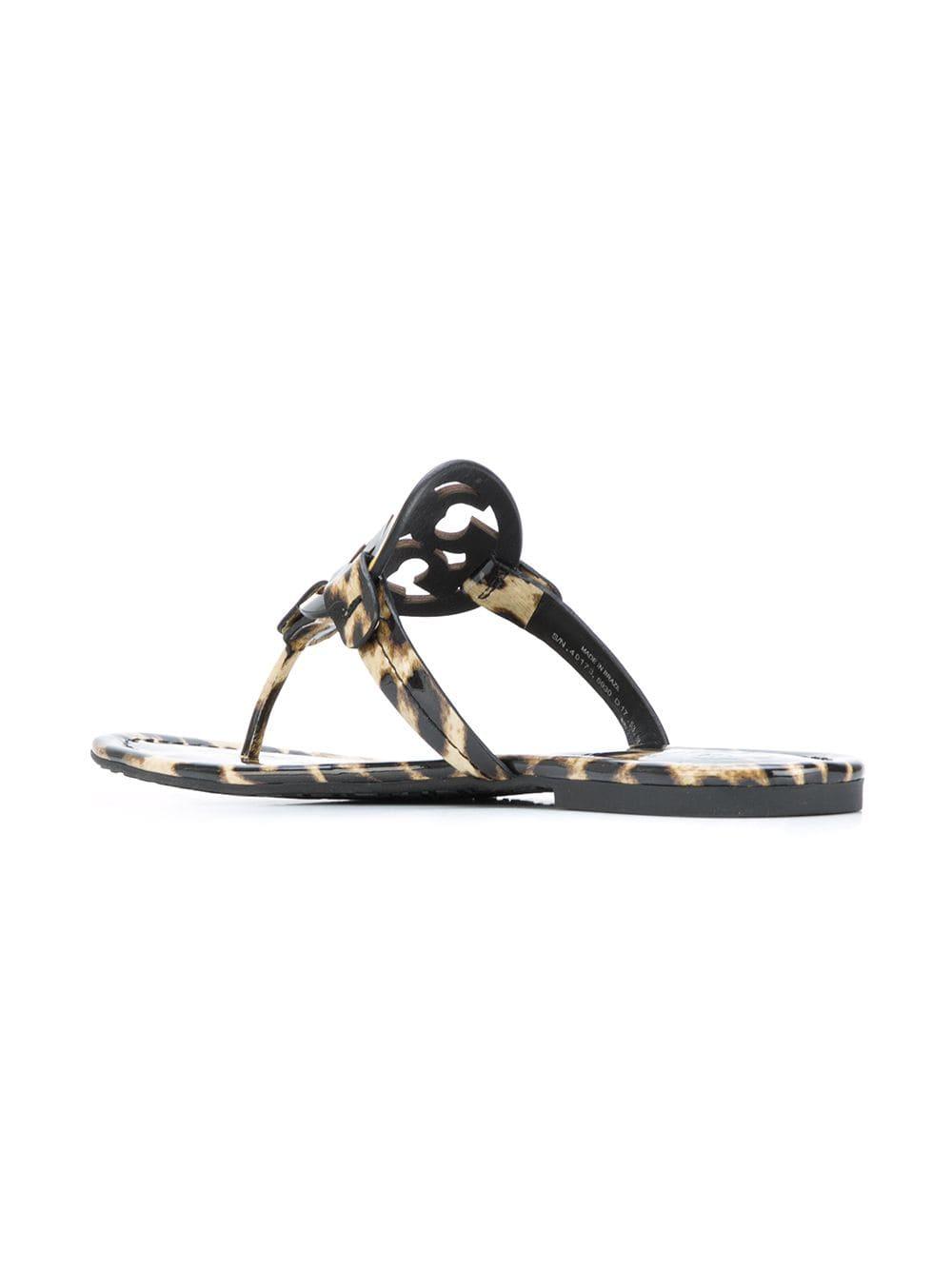 leopard tory burch sandals
