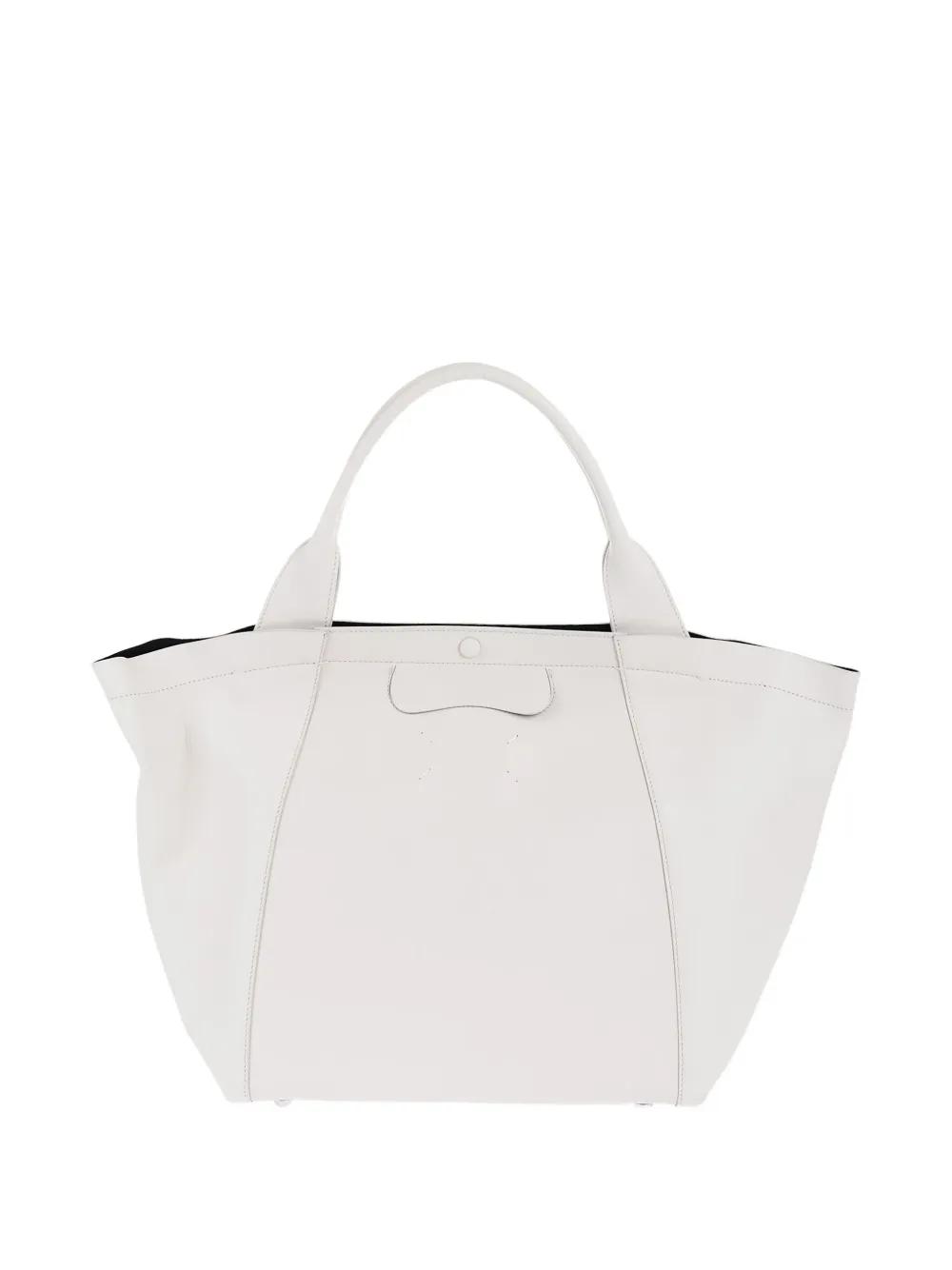 Maison Margiela Logo-Embroidered Tote Bag in White | Lyst