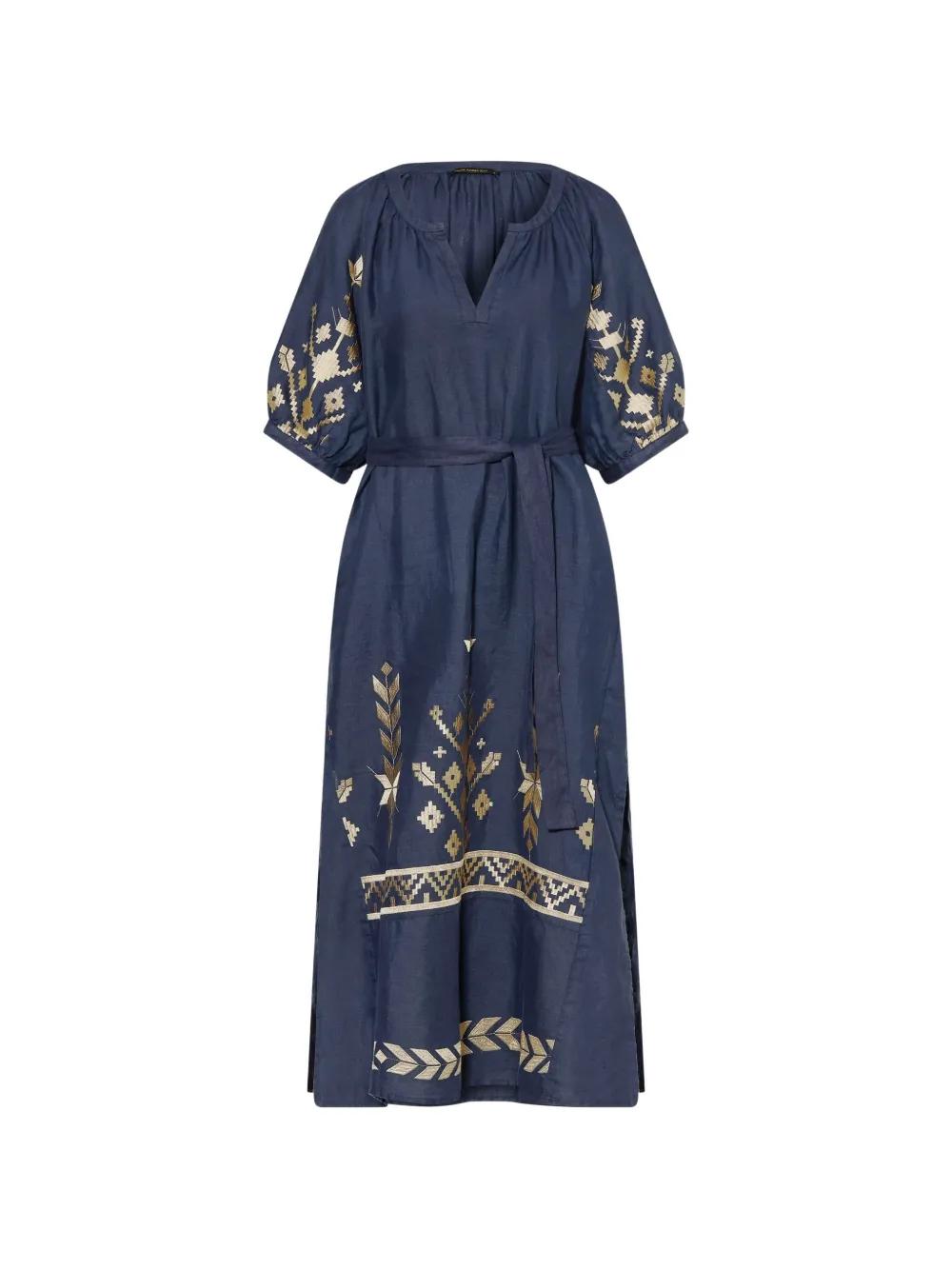 cream fitted dress Knee-Length Career Dress with Sleeves main image 0