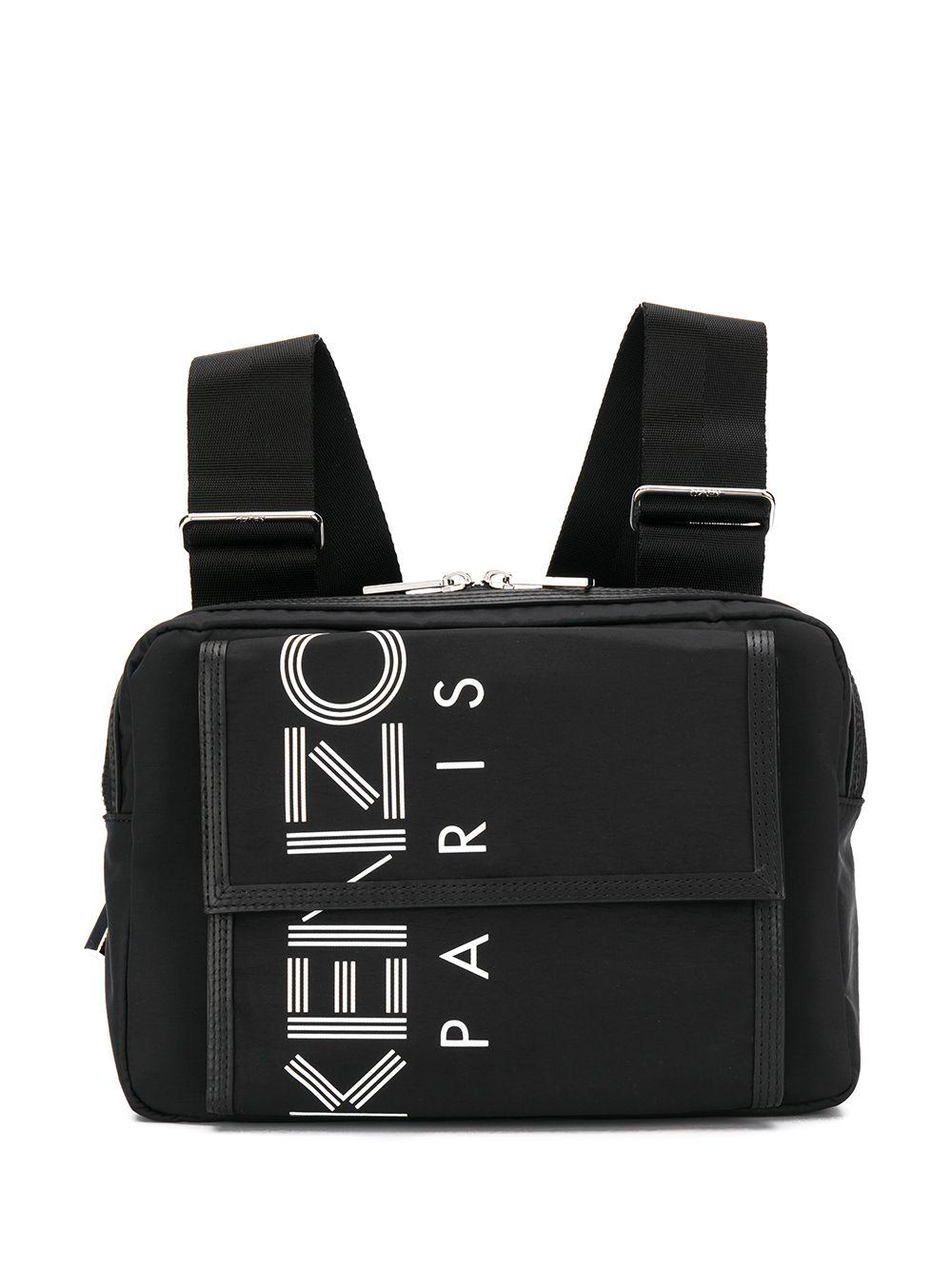 KENZO Logo Chest Bag in Black for Men 