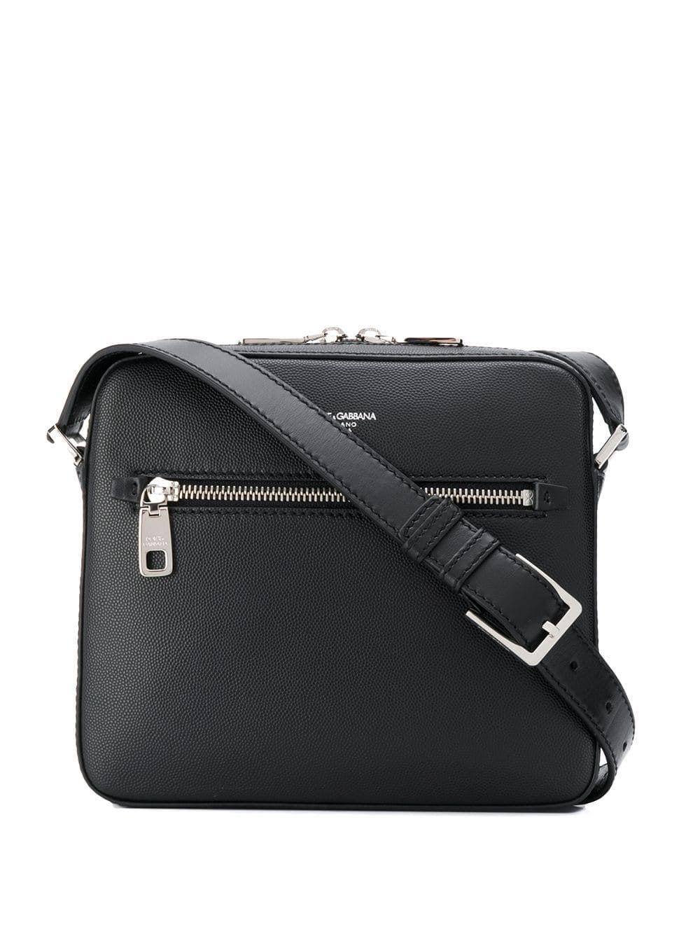 Dolce & Gabbana Leather Shoulder Bag in Black for Men - Lyst
