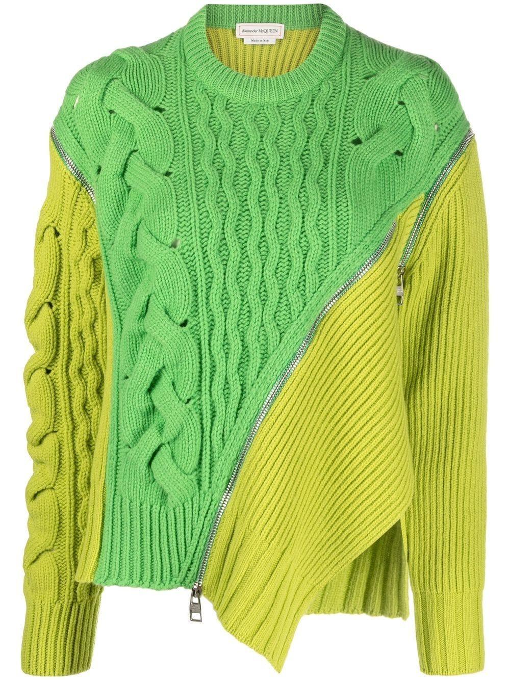 Alexander McQueen logo-embroidered knitter jumper - Yellow