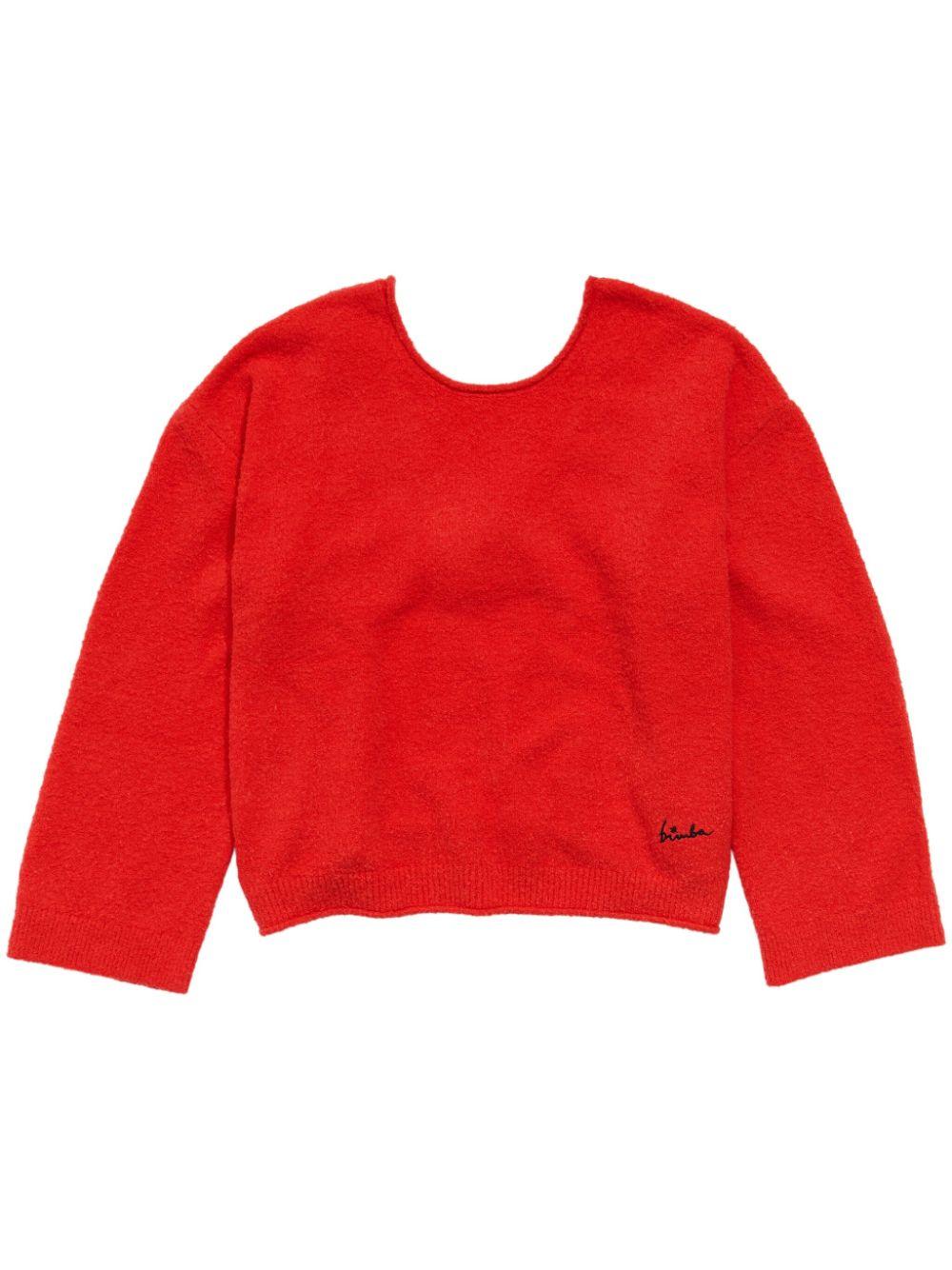 Bimba Y Lola レディース レッド ラウンドバック セーター セーター 